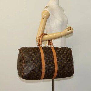 LOUIS VUITTON Monogram Keepall 60 Boston Bag M41422 LV Auth 122336